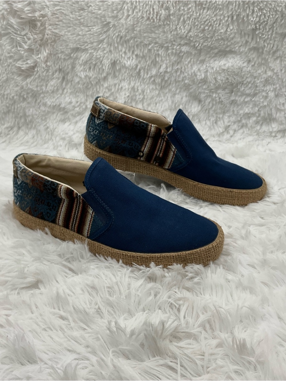 MIPACHA Slipo Cuerda Shoes Size 8.5 Blue Handmade in Peru Slip-on Espadrille